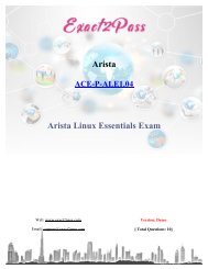 Exact2pass Arista ACE-P-ALE1.04 Exam Dumps