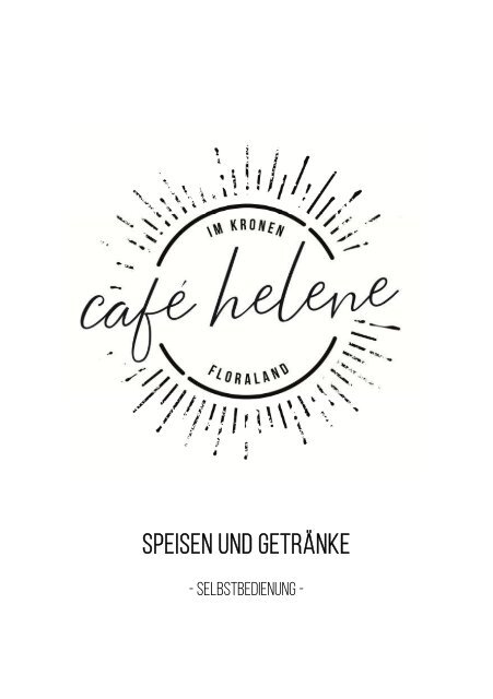 Speisekarte café helene im Kronen Hagebaumarkt