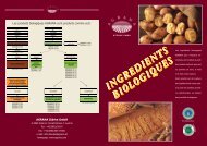 INGREDIENTS BIOLOGIQUES INGREDIENTS ... - Agrana