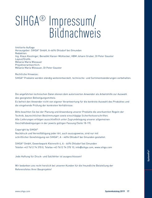 Systemkatalog 2019 Deutsch