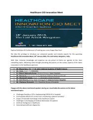 Healthcare CIO Innovation Meet 2019