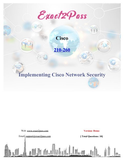 Exact2pass Cisco 210-260 braindumps pdf 