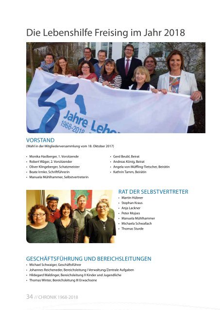 2018 DEZEMBER / FESTSCHRIFT ZUM JUBILÄUM 50 JAHRE LEBENSHILFE FREISING