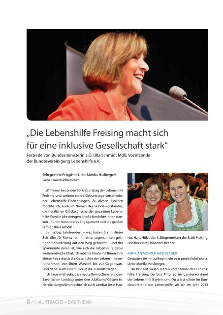 2018 DEZEMBER / FESTSCHRIFT ZUM JUBILÄUM 50 JAHRE LEBENSHILFE FREISING