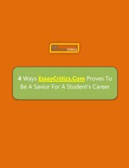 4 Ways EssayCritics.Com Proves To Be A Savior For A Student’s Career