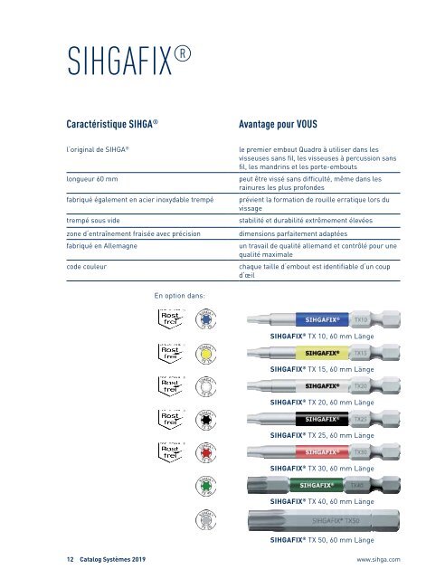 Systemkatalog 2019 Französisch