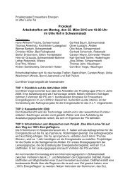 Protokoll Arbeitstreffen am Montag, den 22. März 2010 - Gemeinde ...