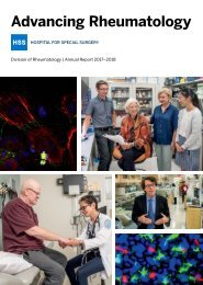 HSS Rheumatology Annual Report 2017-2018