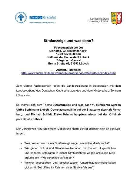 Strafanzeige und was dann? - Deutscher Kinderschutzbund ...