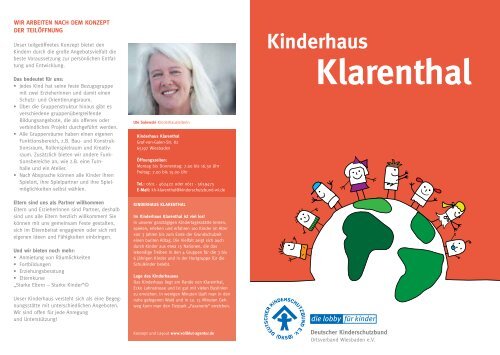 Kinderhaus Klarenthal - Deutsche Kinderschutzbund, OV Wiesbaden