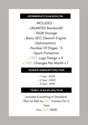 INTERMEDIATE PRICING PLAN