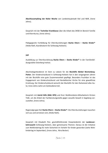 2008 - Deutscher Kinderschutzbund Landesverband Schleswig ...