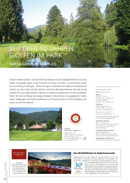 GOLFLand Baden-Württemberg 2019 - Schönes Spiel auf über 90 Plätzen