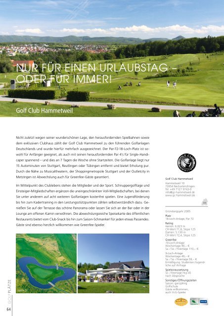 GOLFLand Baden-Württemberg 2019 - Schönes Spiel auf über 90 Plätzen