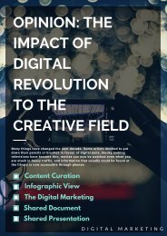 OPINION_ THE IMPACT OF DIGITAL REVOLUTION TO THE CREATIVE FIELD