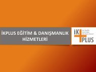 iKPLUS EĞİTİM ve DANIŞMANLIK KATALOĞUMUZ