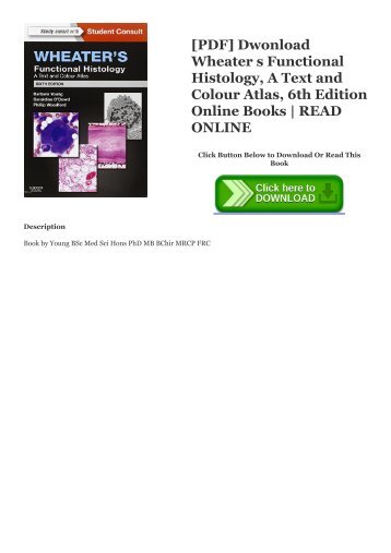 [PDF] Dwonload Wheater s Functional Histology, A Text and Colour Atlas, 6th Edition Online Books | READ ONLINE