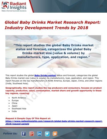 Global Baby Drinks Market Research Report- Industry Development Trends by 2018