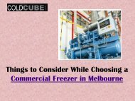 Things to Consider While Choosing a Commercial Freezer in Melbourne