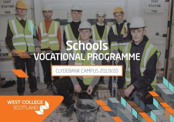 WCS Clydebank - Vocational Schools Programmes 2019-20