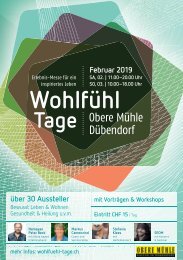 Programmheft Wohlfühl-Tage Erlebnis-Messe in Dübendorf 2019