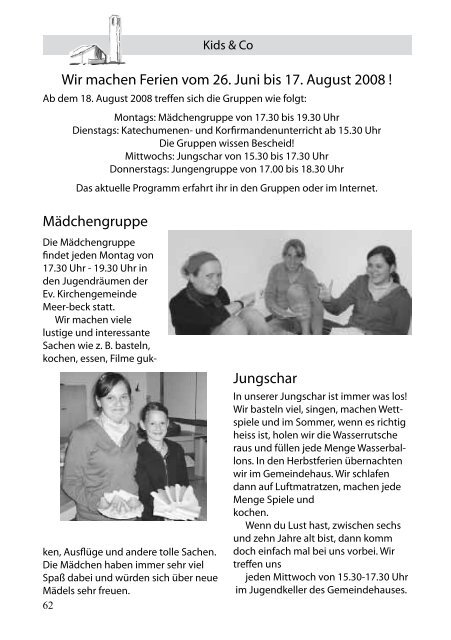 Juli - Oktober 2008 - Evangelische Kirchengemeinde Meerbeck