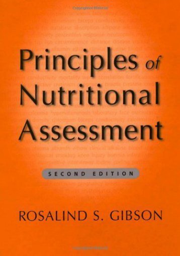 Principles of Nutritional Assessment (Rosalind S Gibson)