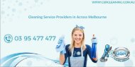 Cleaning Service Providers in Across Melbourne