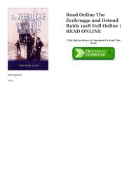Read Online The Zeebrugge and Ostend Raids 1918 Full Online | READ ONLINE