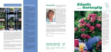 Personalecke - Künzli Gartenbau AG