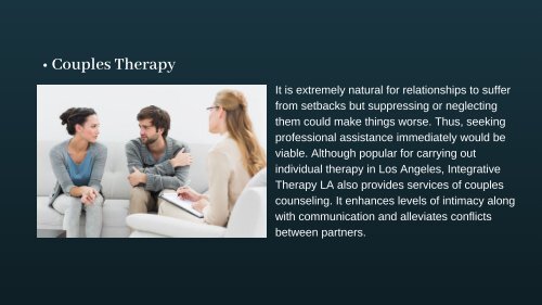 Integrative Therapy LA- Receive Optimal Psychotherapeutic Treatments