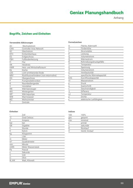 EMPUR Geniax Planungshandbuch 2020