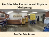 Get Affordable Car Service and Repair in Maribyrnong