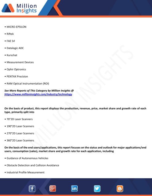 2D Laser Scanners Market 2025 Opportunities, Applications, Drivers, Challenges, Types, Countries, & Forecast