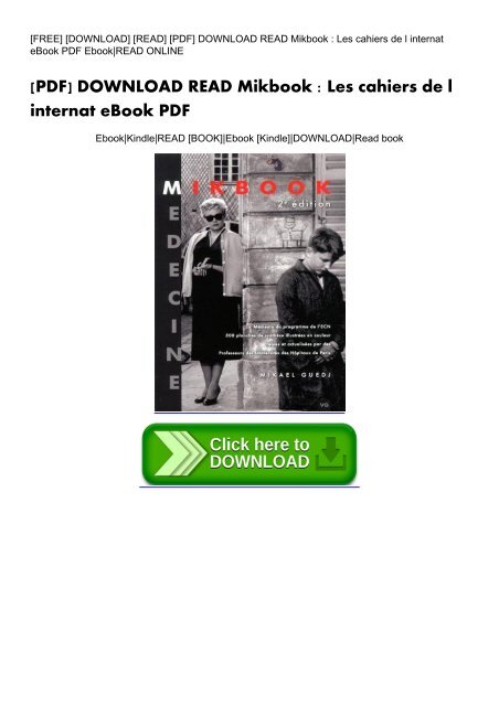 PDF] DOWNLOAD READ Mikbook : Les cahiers de l internat eBook PDF