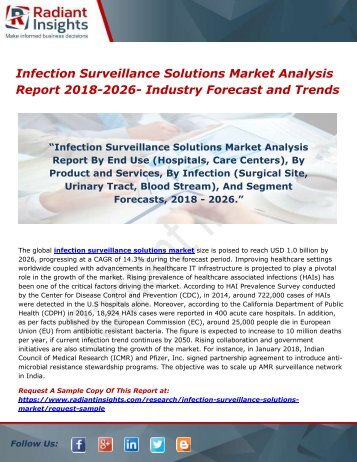 Infection Surveillance Solutions Market Analysis Report 2018-2026- Industry Forecast and Trends