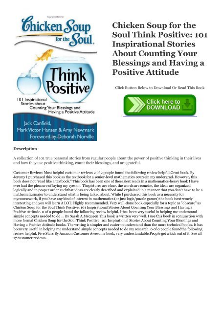 Chicken Soup For The Soul Think Positive Ebook