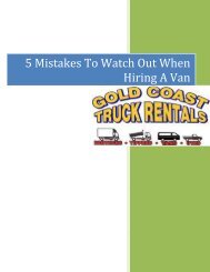 5 Mistakes To Watch Out When Hiring A Van