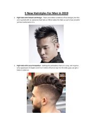 5 New Hairstyles For Men in 2019