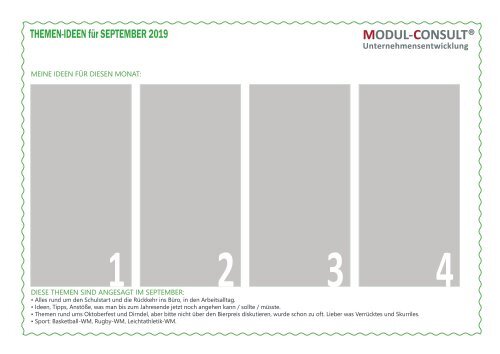 MODUL-CONSULT.de - SocialMedia - Kalender - 2019