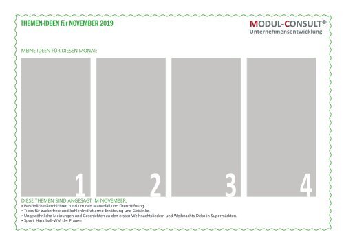 MODUL-CONSULT.de - SocialMedia - Kalender - 2019