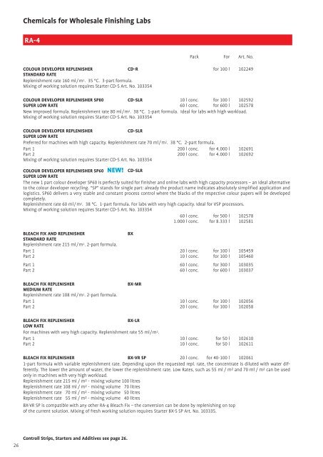 Imaging Chemicals & Paper Catalogue