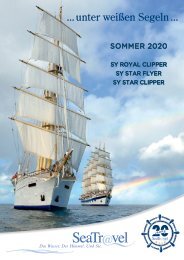 SeaTravel Katalog ... unter weißen Segeln ... Sommer 2020