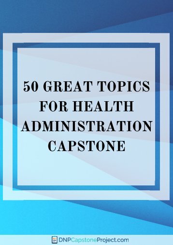 health administration thesis topics
