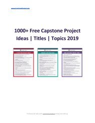 1000+ Free Capstone Project Ideas | Titles | Topics 2019