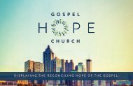 gospel hope prospectus