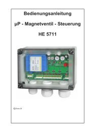 Bedienungsanleitung µP - Magnetventil - Steuerung HE 5711