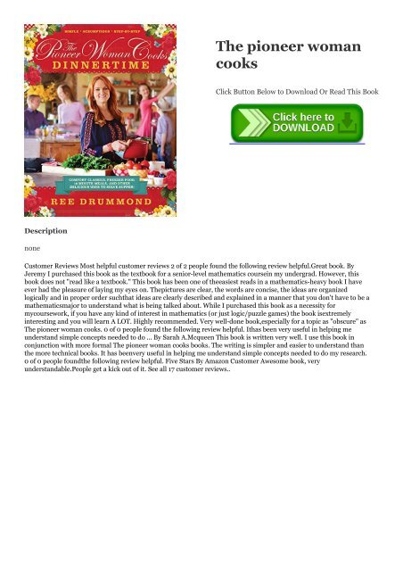 The Pioneer Woman PDF Free download The Pioneer Woman PDF Free download