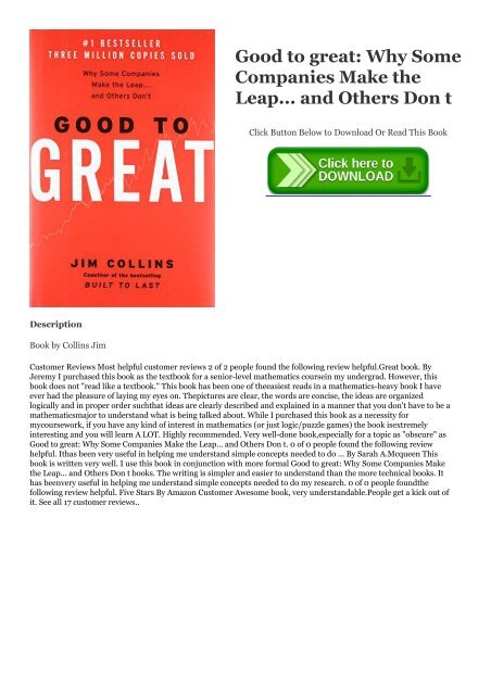Good to great pdf jim collins download hp eprint software free download