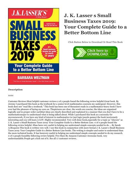 Small Business Taxes For Dummies PDF Free Download Small Business Taxes For Dummies PDF Free Download